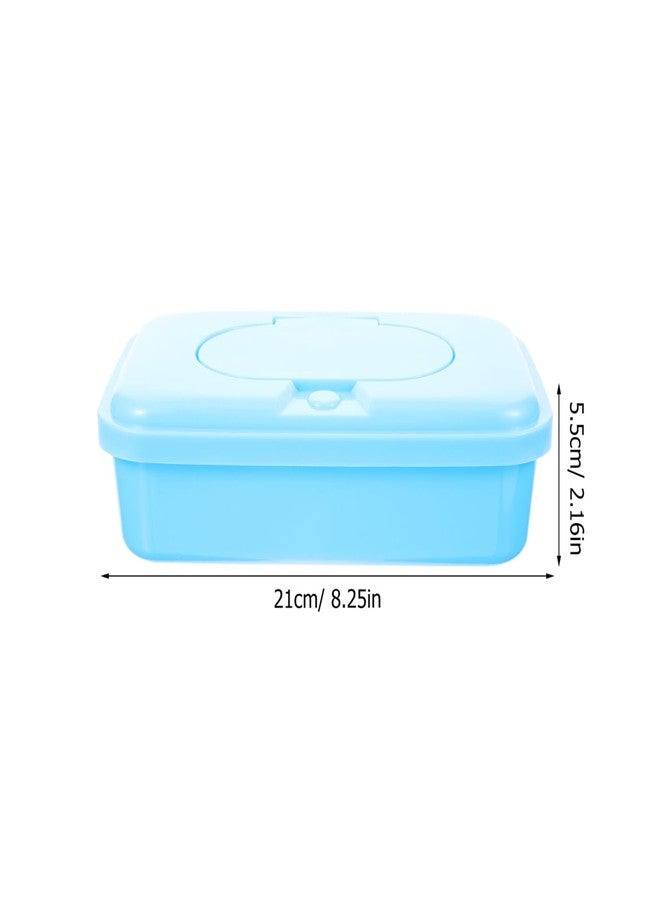FONDOTIN 3pcs Wipes Storage Box Plastic Tissue Box Holder Portable Wipes Dispenser for Office Bathroom Travel Random Color - Image 2